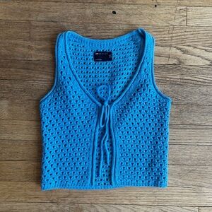 Knit Tie Front Top